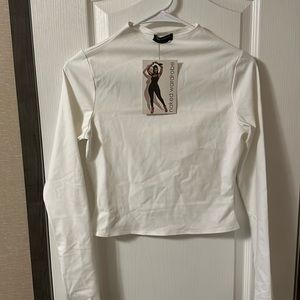 Naked wardrobe suede crop top